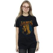 T-shirt Janis Joplin Distressed Circle