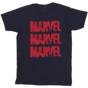 T-shirt Marvel Red Spray Logos