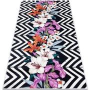 Tapis Rugsx Tapis lavable ANDRE 2300 fleurs, zigzag antidérap 160x220 ...