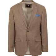 Veste Suitable Colbert Grou Marron Clair