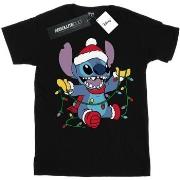 T-shirt Disney Lilo And Stitch Christmas Lights