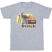 T-shirt enfant Disney Lilo And Stitch Bitten Surfboard