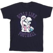 T-shirt Dessins Animés Lola Bunny Girls Like Football