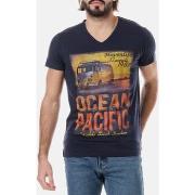 T-shirt Hopenlife T-shirt col V manches courtes OCEAN