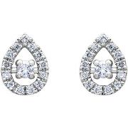 Boucles oreilles Brillaxis Boucles d'oreilles goutte or blanc diamants