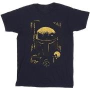 T-shirt enfant Star Wars: The Book Of Boba Fett Galactic Outlaw Distre...