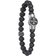 Bracelets Jourdan Bracelet Homme Papayo en Hématite et Acier blason