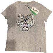 T-shirt Kenzo T-SHIRT Femme gris logo tigre