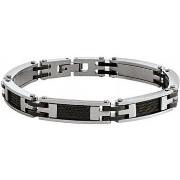 Bracelets Jourdan Bracelet homme Zéphir acier blanc/noir