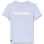 T-shirt enfant Lacoste T-SHIRT ENFANT EN COTON IMPRIMÉ CROCODILE BLEU ...