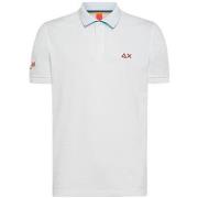 T-shirt Sun68 Polo blanc de plage avec logo Sun68