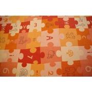 Tapis Rugsx Tapis enfant PUZZLES orange 100x400 cm