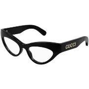 Lunettes de soleil Gucci GG1295O Cadres Optiques, Noir/Transparent, 53...