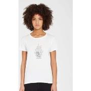 T-shirt Volcom Camiseta Chica Radical Daze - Star White