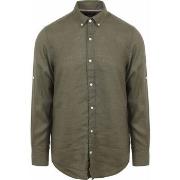 Chemise Suitable Chemise Lin Vert Olive