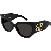 Lunettes de soleil Balenciaga BB0322S Lunettes de soleil, Noir/Gris, 5...