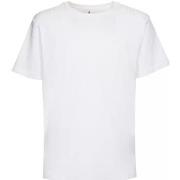 T-shirt Moschino Tee-shirt blanc rayé logo caoutchouté