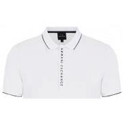 T-shirt EAX Polo homme Armani blanc 8NZF71 ZJH2Z 1100 - XS