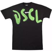 T-shirt Disclaimer T-shirt noir imprimé vert