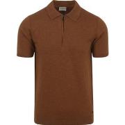 T-shirt No Excess Knitted Poloshirt Marron