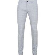 Pantalon Suitable Chino Pico A Carreaux Bleu Clair