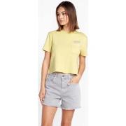 T-shirt Volcom Camiseta Chica Pocket Dial - Citron