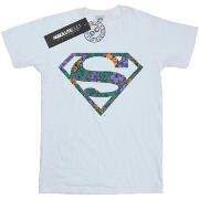 T-shirt Dc Comics Superman Floral Logo 1