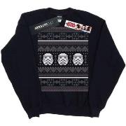 Sweat-shirt Disney Stormtrooper Helmet Christmas Fair Isle