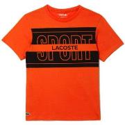 T-shirt Lacoste T-SHIRT SPORT REGULAR FIT EN COTON ORANGE