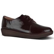 Derbies FitFlop DERBY CRINKLE PATENT BERRY