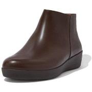 Bottines FitFlop SUMI LEATHER ANKLE BOOTS CHOCOLATE BROWN