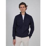 Pull Bruce Field Cardigan zippé laine cachemire jauge 7