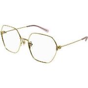 Lunettes de soleil Gucci GG1285O Cadres Optiques, Or/Transparent, 59 m...