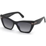 Lunettes de soleil Tom Ford FT0871 WYATT Lunettes de soleil, Noir/Fumé...