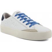 Chaussures Sun68 Street Leather Sneaker Uomo Bianco Navy Blue Z34140