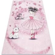 Tapis Rugsx Tapis lavable BAMBINO 2185 Ballerine, minou pour 140x190 c...