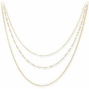 Collier Orusbijoux Collier Argent Doré Triple Collier Petite Perles Pi...