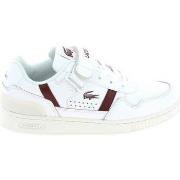 Baskets Lacoste T Clip Blanc Bordeaux