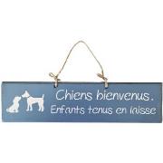 Tableaux, toiles Qualiart Plaque décorative en bois - Chiens bienvenus...