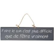 Tableaux, toiles Qualiart Plaque décorative grise en bois - Faire le c...