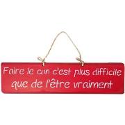 Tableaux, toiles Qualiart Plaque décorative rouge en bois - Faire le c...