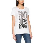 Polo Guess T-Shirt Femme No Party Blanc