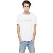 Polo G-Star Raw G-Star T-Shirt rez Homme Blanc Motifs Gris/kaki