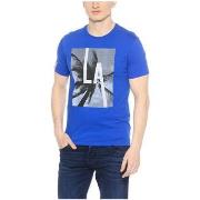 Polo Guess T-Shirt Homme Look Through Bleu