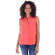 Chemise Kaporal chemisier S/manches Femme Vally Rouge