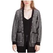 Gilet Kaporal Gilet Cardigan Tricoté Femme PUY Noir Et Blanc