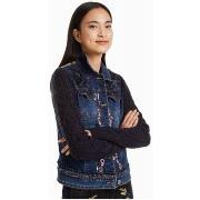 Veste Desigual Veste Courte Femme Emuna Bleu