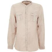 Chemise Guess Chemise Homme en Lin/Coton Beige