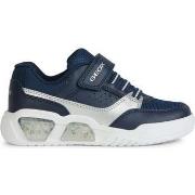 Baskets basses enfant Geox illuminus sneakers navy silver