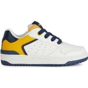 Baskets basses enfant Geox washiba sneakers white yellow